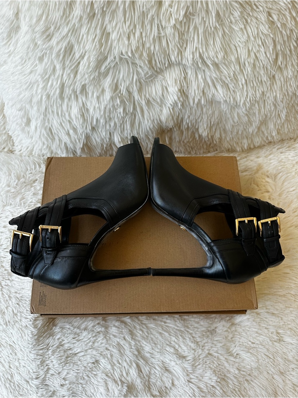 Michael Kors Blaze Women’s Black Peep-Toe High Heel Booties Size: 9 - Picture 9 of 9